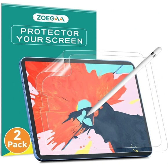 ZOEGAA‎ 2-pack iPad Pro 12.9 Paper Screen Protector Matte Film PET Film NWT - Picture 1 of 8